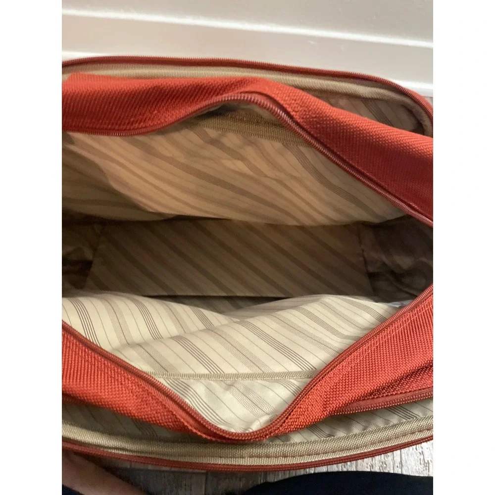 Ricardo Beverly Hills Orange Travel Bag Briefcase Carry‎ On Luggage